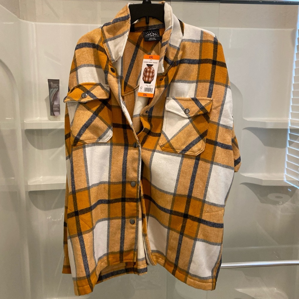 Hfx ladies flannel shirt jacket